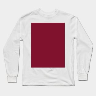 preppy abstract solid color wine red burgundy Long Sleeve T-Shirt